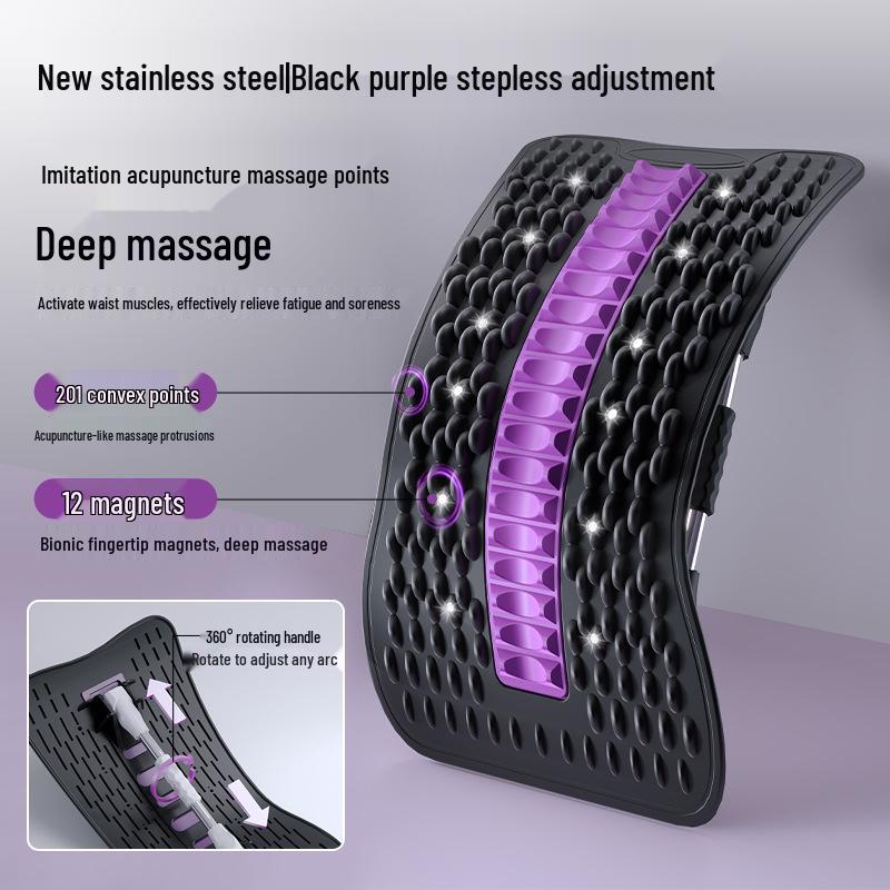 Cross-border Lumbar Support: Waist & Spine Corrector with Back Massage & Traction Fitness Equipment.