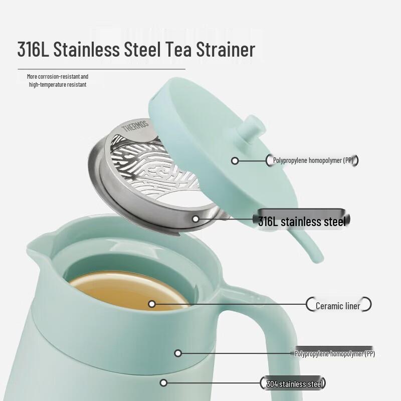 Thermos TCHC-850C Ceramic Lined Tea Pot