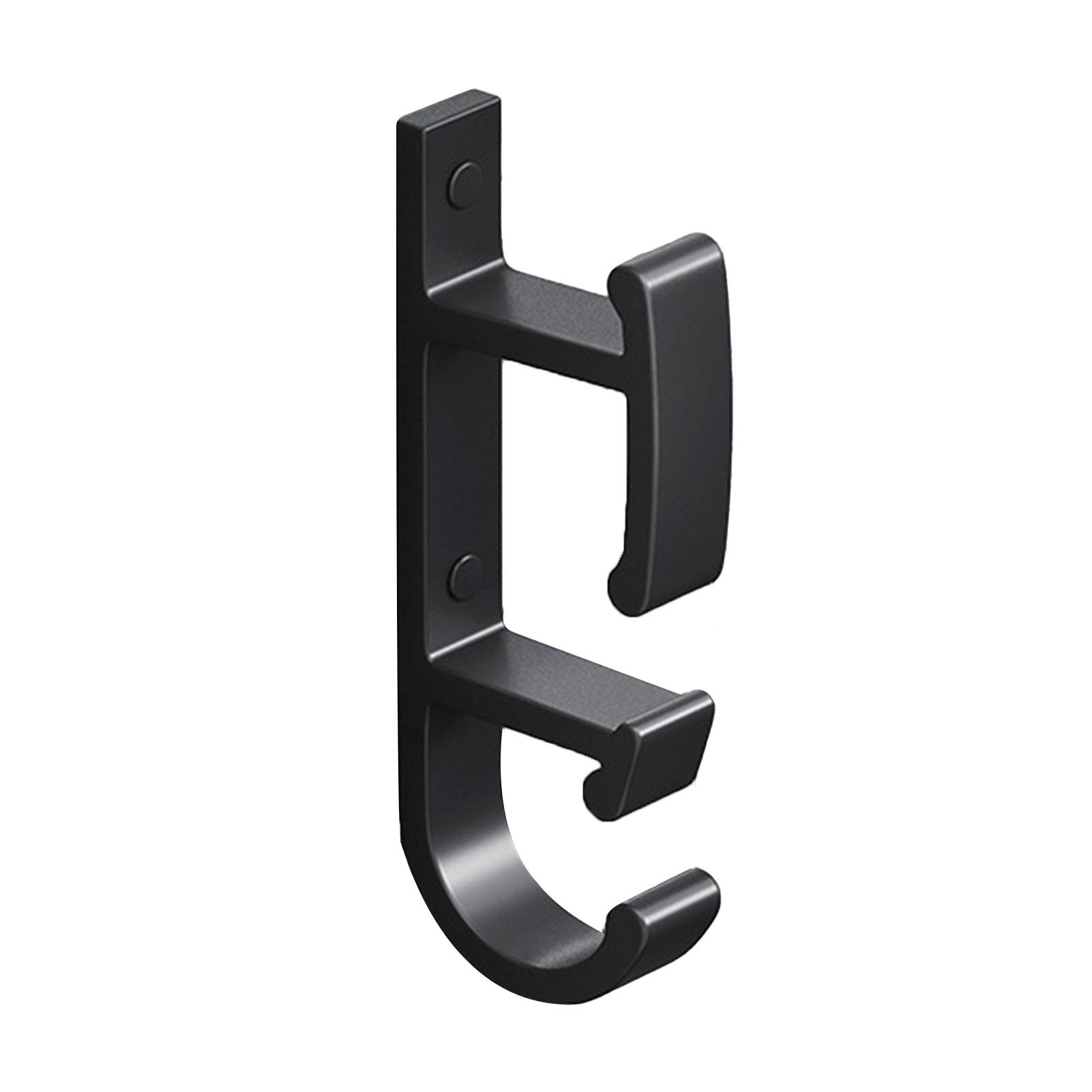 

Washbasin Hook Wall Mounted Basin Rack No Punching Adhesive Bathroom Storage Rack Double Large Black