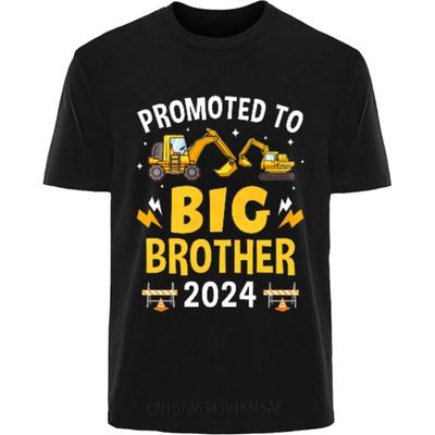 Workout Boys Round Neck T Shirt Streetwear Promoted To Big Brother 2024 Construction Theme Basic Women Teeshirt Trendy Tshirt