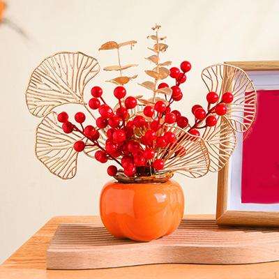 Vaso Cachi Ornamento da Tavolo Rustico Mini Vaso per Piante Centrotavola per Camera da Letto Mobile TV