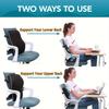 Ergonomic Lumbar Support Pillow for Office Chairs &Cars - Memory Foam Cushion with Adjustable Straps To Improve Posture