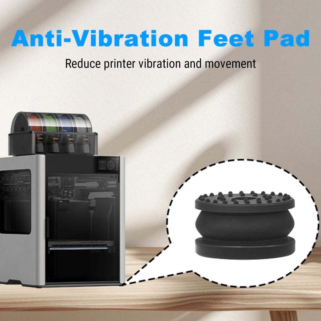 4PCS Anti Vibration Feet Fit for Bambu Lab H2D 3D Printer Bottom Shock Absorbing Rubber Pads with Screws Washers