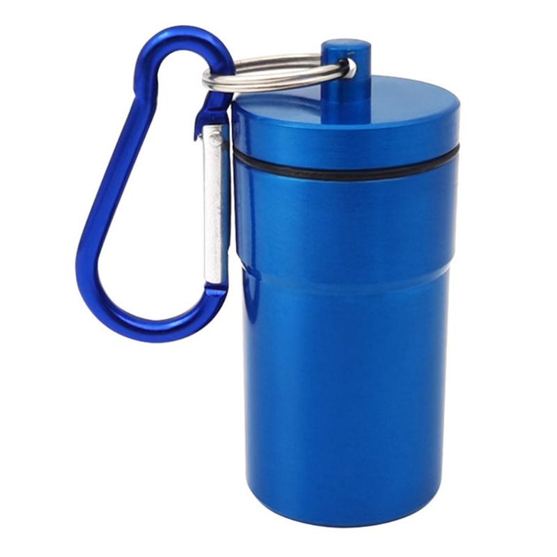 Aluminum Alloy Ashtray with Sealed Cover Hanging Hook OdorProof Holder for Travel Home Use Portable Small Item Container