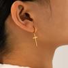 Cross Earrings Pendant Light Luxury High-end Drop Earrings Versatile Titanium Steel Jewelry Accessories for Women