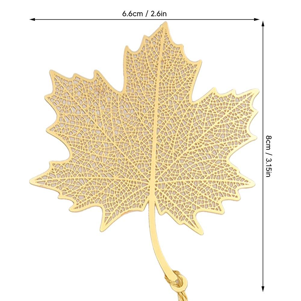 Hollow Design Maple Leaf Bookmark With Tassel Tassel Bookmark Exquisite Bookmark For Writers Maple Leaf