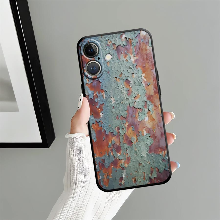 Funda Phone Cover Case for iPhone 13 Mini 12 7 8 14 17Air 15 Plus 11 X XS XR 17 16 Pro Max SE Retro Rust