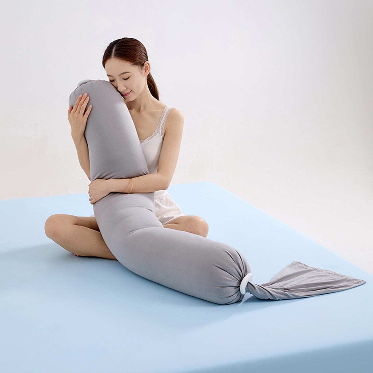 

Class A Cotton Multi-functional Pregnancy Pillow - Side Sleeper, Abdomen & Lumbar Support, Leg Clamping, Hug Pillow Filled with Imported Granules. Small 20x130cm