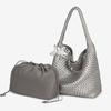 Premium Hand-woven Bag Large Pu Material Large Capacity Mother and Child Tote Bag Underarm Bag