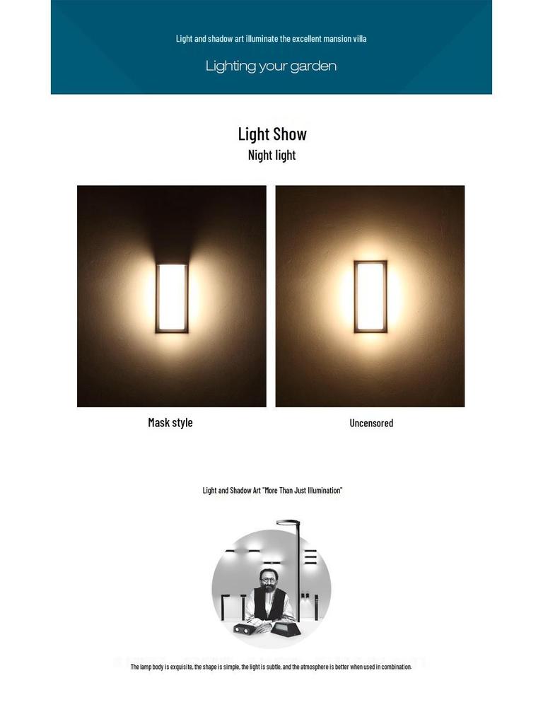 Waterproof Outdoor LED Wall Light for Bedroom, Entrance, Villa, Balcony, or Corridor.