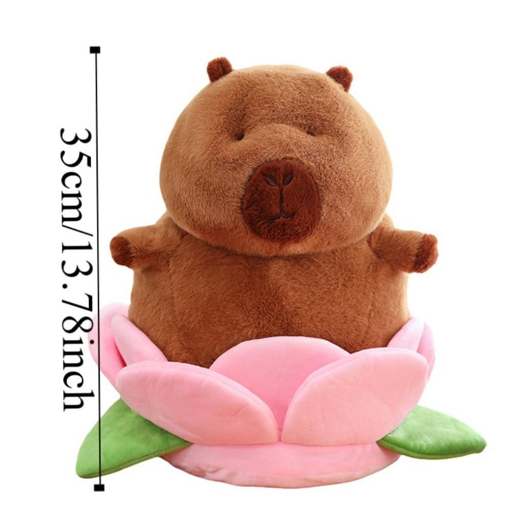 Simulation Capybara Plush Toy Cartoon Capibara Fluffty Doll Kawaii Capybara Plush  Christmas Toy