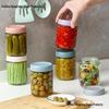 Borcan de sticlă pentru depozitare alimentară pentru cereale, gustări, bomboane și fulgi de ovăz