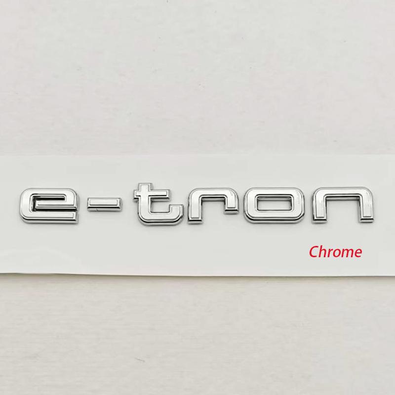 Nové 3D ABS Chromové Auto Písmena Logo e-tron Kufr Znak Odznak Samolepka Pro Audi 30 40 50 55 e-tron Q4 Q6 Q8 Quattro Příslušenství