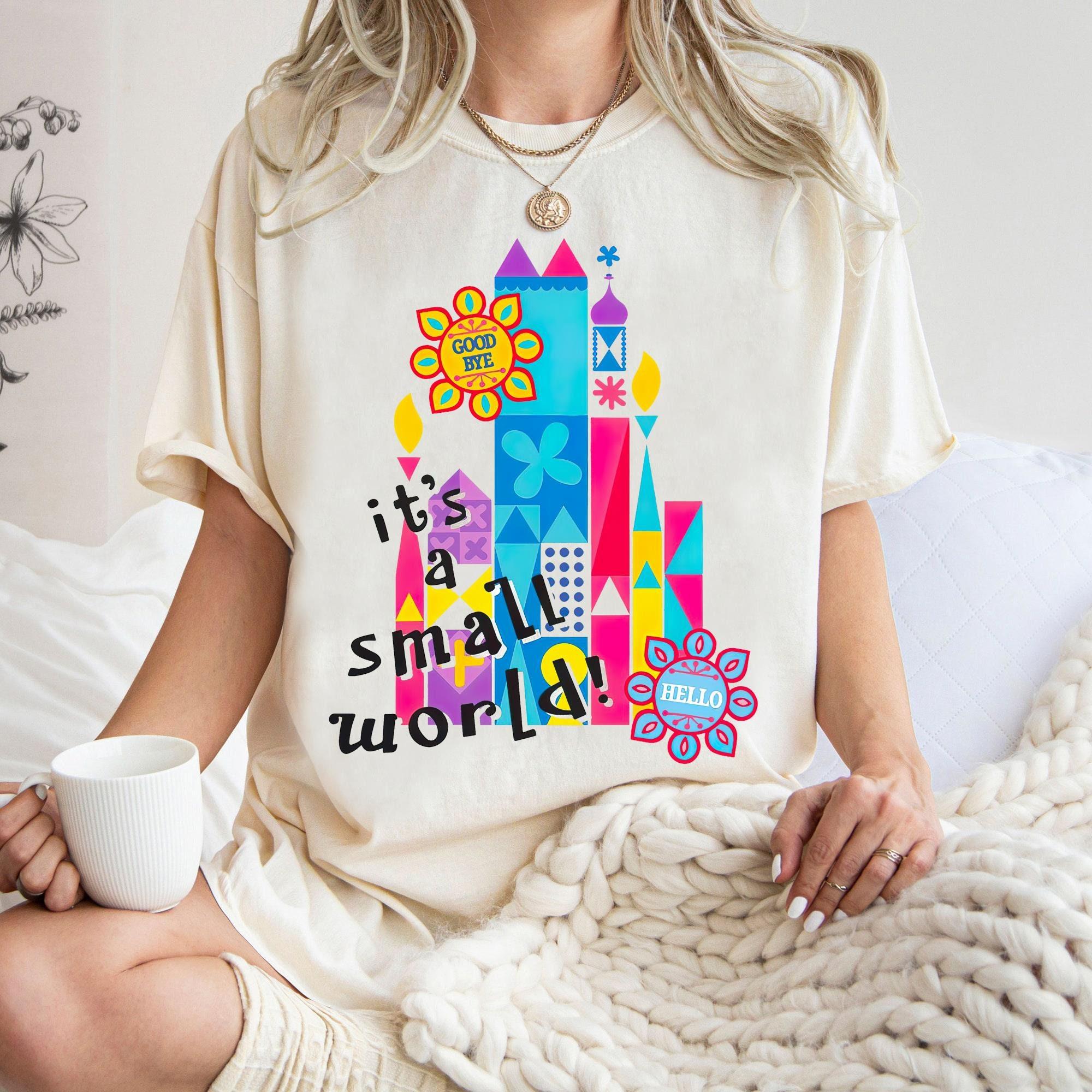 Disney Its A Small World Shirt Colorful Magic Kingdom Tshirt Comfort Colors Tee Birthday Gift Shirts S