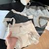 Women's Spring and Autumn Simple Color Collision 10A Antibacterial Extended Crotch Waist Non Trace Briefs