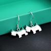 Fashion Silver Earrings Women's 925 Sterling Silver Earrings Cute Animal Dog Pendant Solid Silver Jewelry Birthday Gift