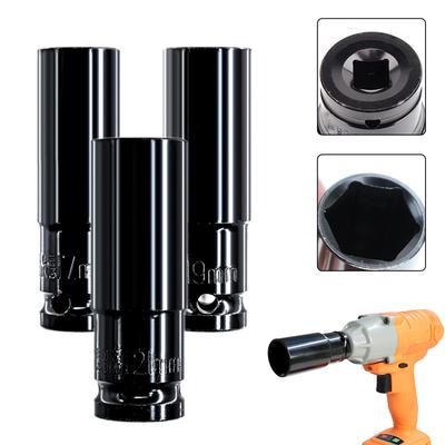 Set Chiave a Bussola Indossabile 1/2" 3 Pezzi Nero HSS Esagonale