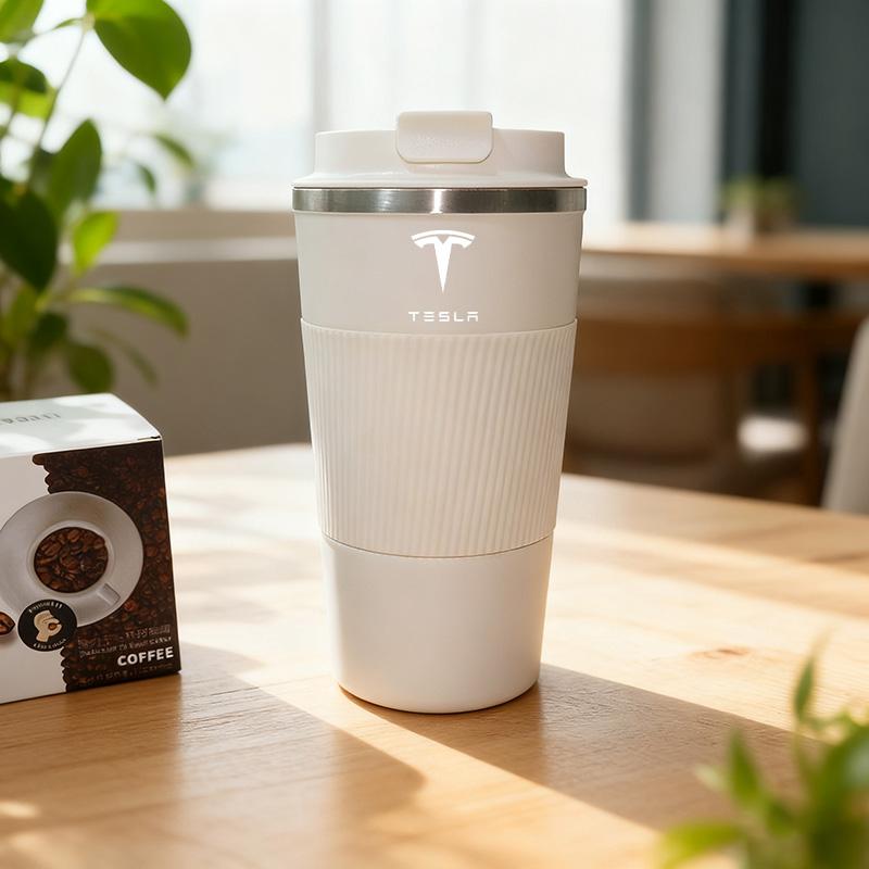 500ML Termiczny Kubek Kawiarniany Naklejka Samochodowa Na Tesla Model 3 Model S Model X Model Y Roadster SpaceX Samochodowy Kubek Termosowy Kubek na Wodę