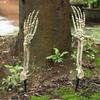 Realistic Halloween Skeleton Hand Arm Graveyard Decorations Bone Ground Stakes for Home Garden Lawn Party Decor