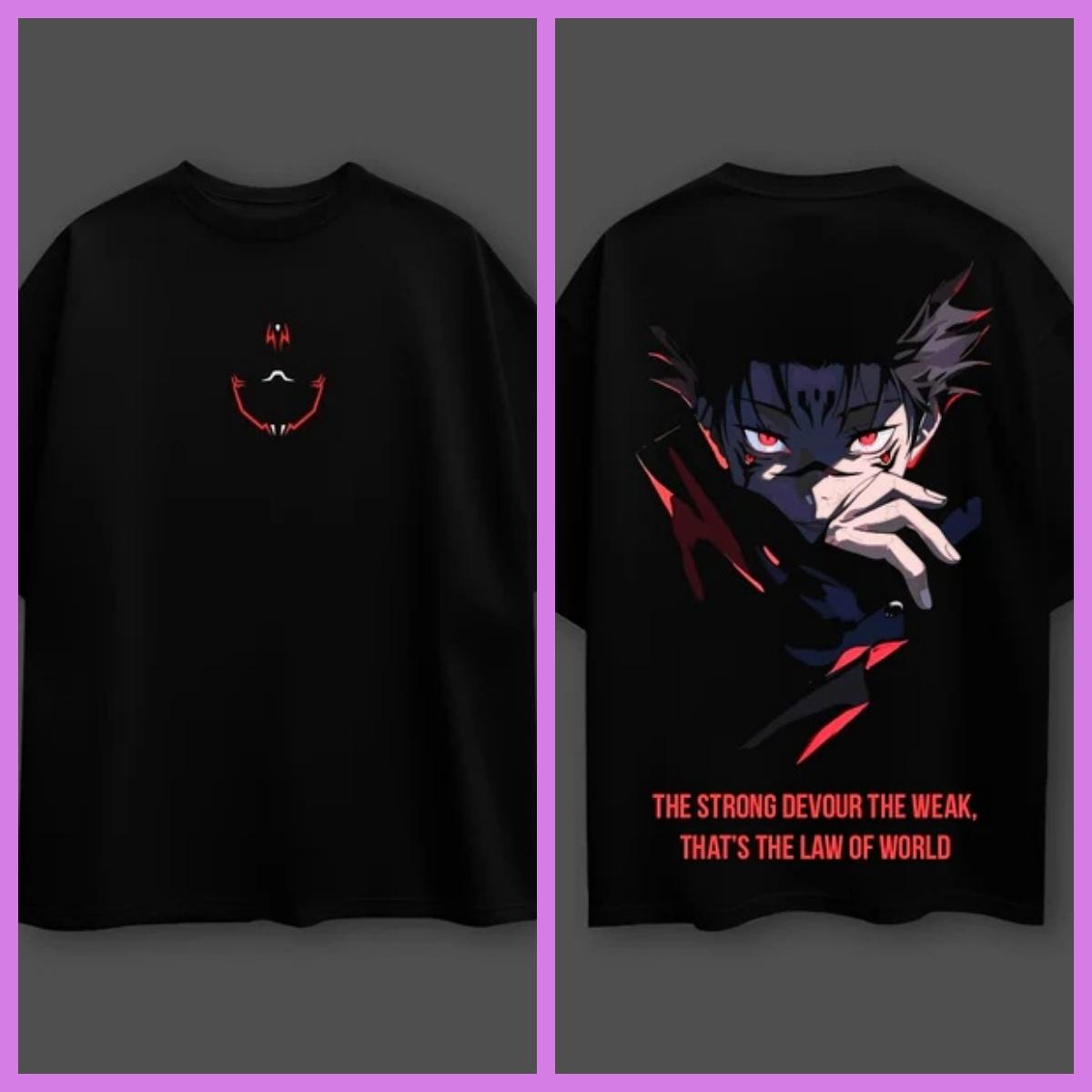 

Jujutsu Kaisen Anime Sukuna Oversized Cotton Tshirt Men and Women Breathable High Quality Y2K Short Sleeve Summer Tshirt 3XL