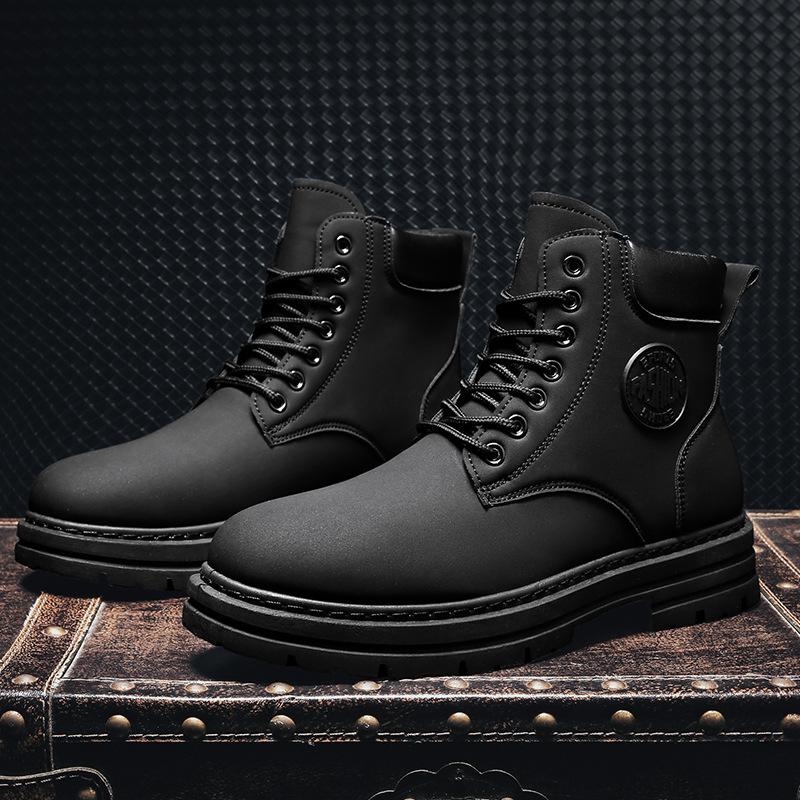 

2025 autumn and winter popular high-top Martin boots retro tooling shoes men s outdoor thick-soled big yellow boots couple trend 44