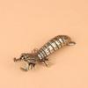 Brass Mantis Shrimp Collectible Figurine Desktop Ornament Solid Metal Marine Animal Decor for Home Desk Housewarming Gift