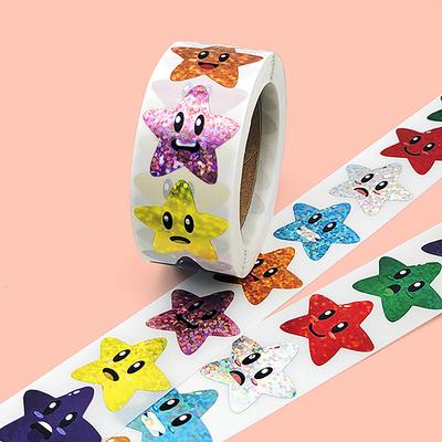 500Pcs Glitter Colour Star Reward Stickers Adhesive Star Stickers For Teacher Reward Chart Decorative Toy Gifts Sticker Labels