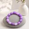 Elastic Amethyst Bracelet Bangle Purple Beads Stone Bracelet Crystal Bracelet Women's Jewelry