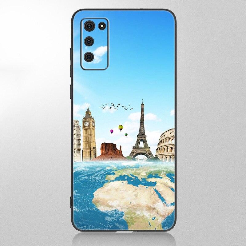 Lustige Reise Karte Telefon Fall Für Samsung Galaxy A12 A02S A22 A32 A52 A72 A71 A51 A41 A31 A21 A11 A50 a70 A10S A20S Schwarz Abdeckung
