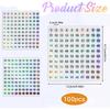 1-200 Consecutive Number Stickers 0.4 Inch Holographic Vinyl Number Stickers Labels Laser Mini Self-Adhesive Number Labels Small Round Removable