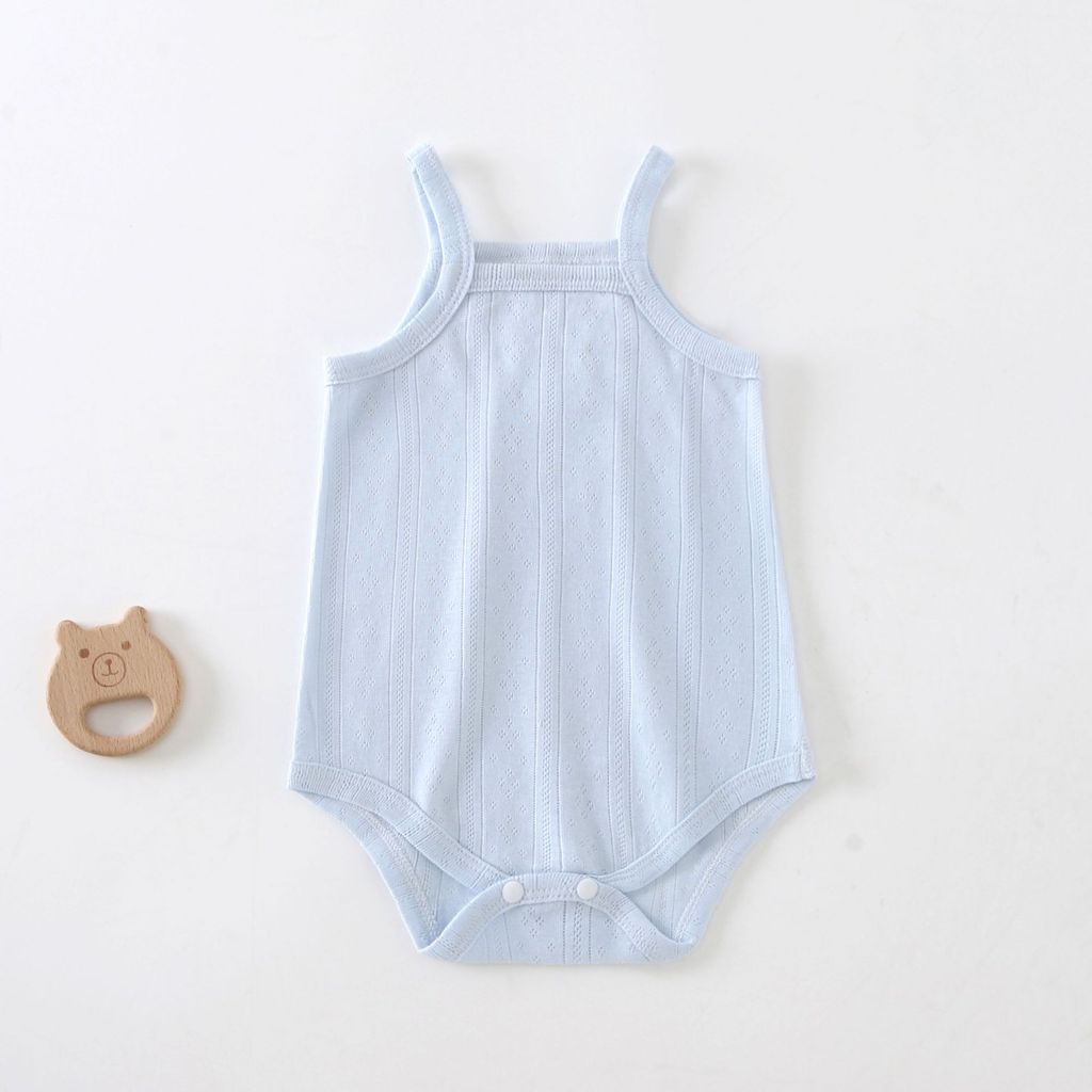 Baby Sleeveless Bodysuit With Breathable Cotton Fabric For Newborns Summer Infant Clothing