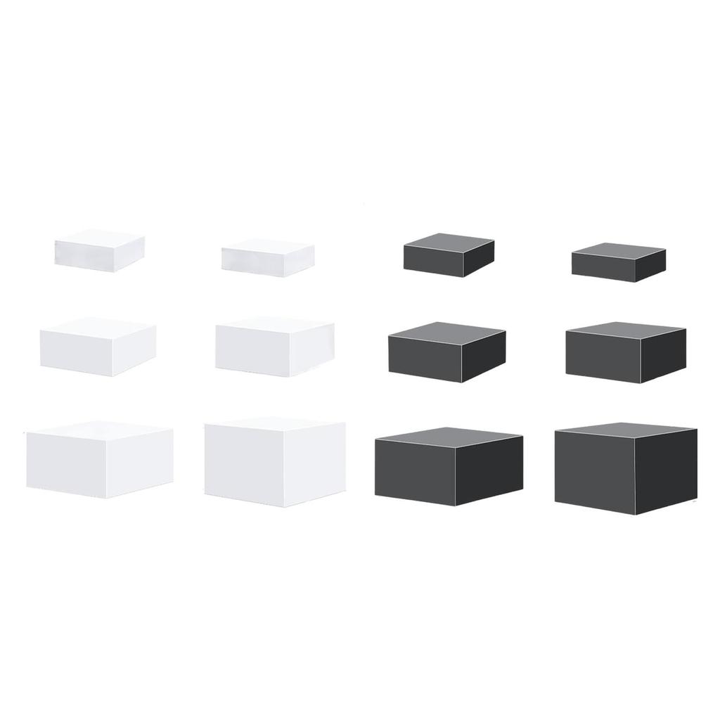 6 Acrylic Cube Display Box Riser for Food And Collectibles