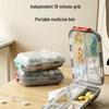 Pilulier portable compact à double couche avec 10 compartiments pour un rangement sécurisé des médicaments