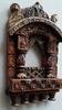Handmade Wooden Jharokha: Rajasthani Mina Painted Wall Hanging