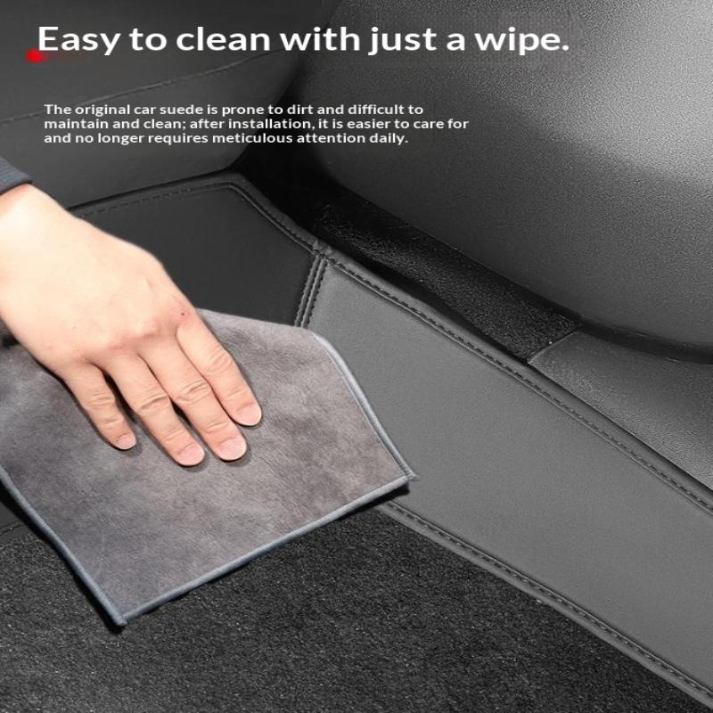 Car Door Sill Protector Set For Model Y Microfiber Leather Anti Scratch Kick Pad Threshold Protection Guard Strip Interior