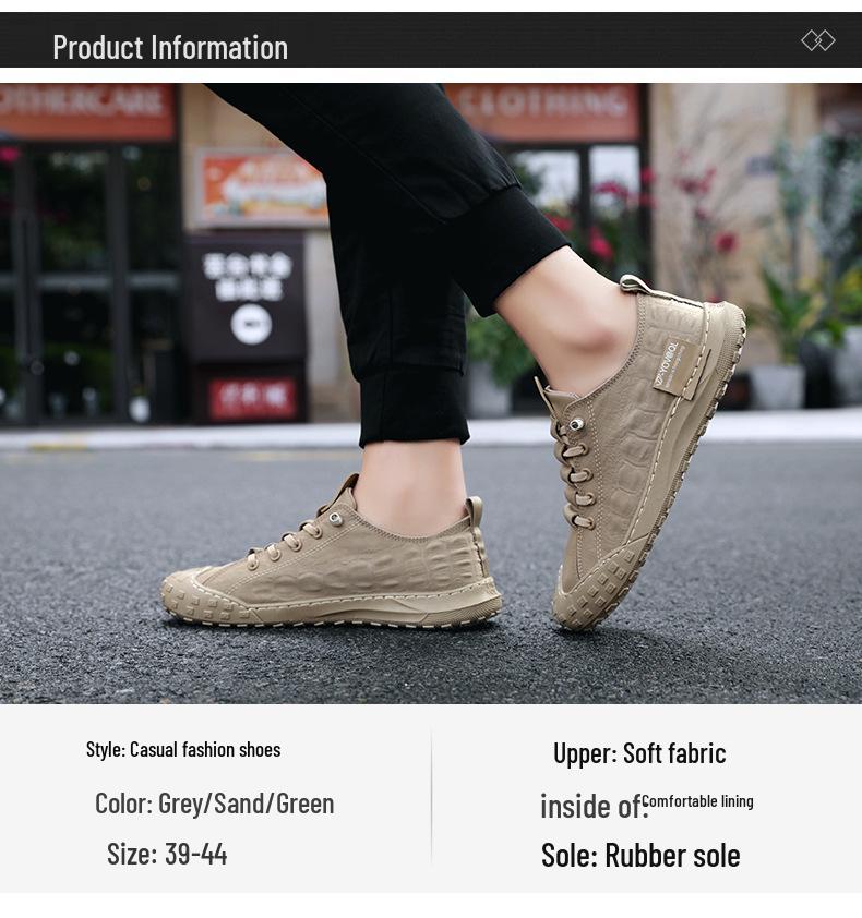 2024 Vår Herrskor i Canvas Skate-stil i Koreansk stil - Casual Mode i Ice Silk med Tåhätta i Paraplytyg