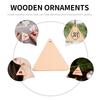 100pcs Triangle Wood Slice Cutouts Blank Natural Wooden Pieces For Diy Painting Craft Wedding Christmas Decoration Home Ornament