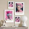 Queen Elizabeth II Art Print Canvas Painting Retro Funny Portrait Pop Poster Wall Pictures for Home Living Room Decor Cuadros