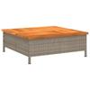 Vidaxl Stolik Ogrodowy, Szary, 70X70X25 Cm, Rattan I Drewno Akacjowe