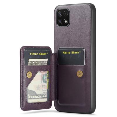 Pro Samsung Galaxy A22 5G (Verze EU) Pouzdro Blokování RFID Slot pro karty Kožené+TPU Kryt na telefon