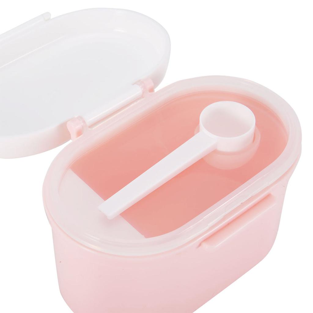 Portable Milk Powder Sealing Storage Box Microweave Freezer Safe (Pink L)