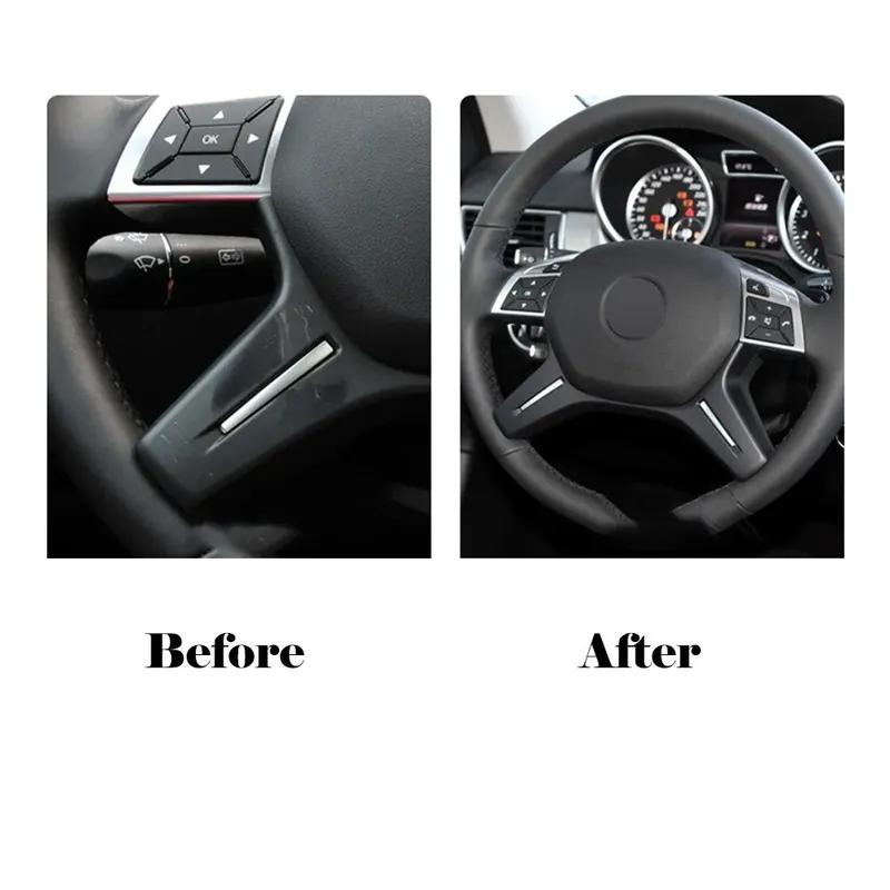 For Mercedes Benz C E M ML GL GLS G Class W204 W212 W166 W463 X166 2012- Car Steering Wheel Center Bezel Cover Trim