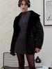 Strickkleid mit hohem Kragen und langen Ärmeln - Frühling 2025 Europäisch & Amerikanisch Verspielte A-Linie Kurzer Rock
