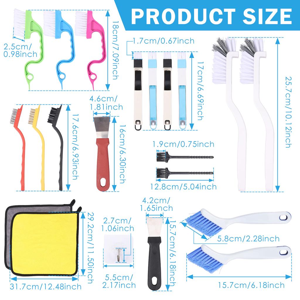 Crevice Cleaning Brushes for Toilet Corner Tiny Window Door Track Groove Gap Cleaning Scrub Brush Kitchen Bathroom Cleaning Tool