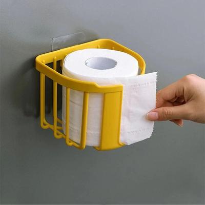 Scatola portaoggetti adesiva da parete senza fori Porta carta igienica Porta rotolo di carta Mensola per carta igienica Bagno Cucina Scatola per fazzoletti