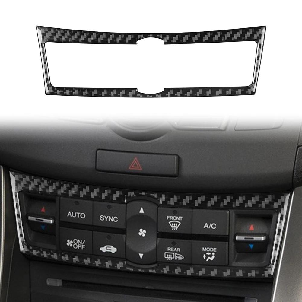Car Interior Climate Control Panel Trim Cover For Infiniti Q50 Q60 For Acura For TSX 2009-14 Carbon Firber Interior Sticker