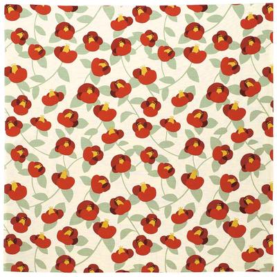 Hamamonyo Furoshiki Cloth Camellia (90cm) Off-White