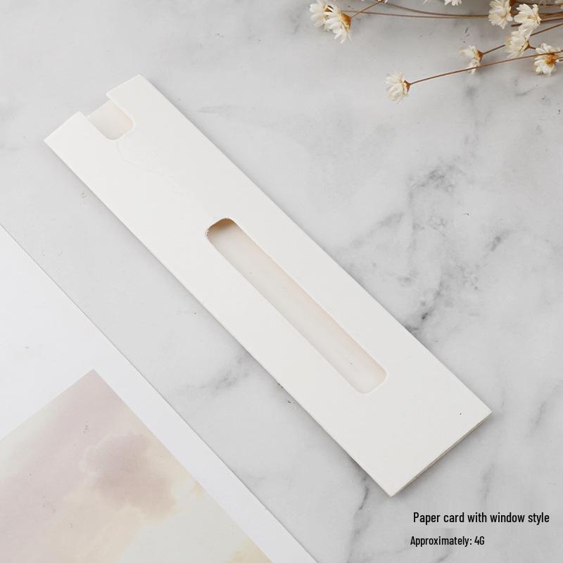

Экологичная подарочная коробка для ручки из крафт-бумаги с настраиваемой черной карточкой и логотипом компании. White with window