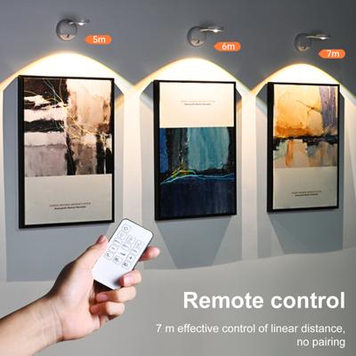 Picture Light with Remote Control 3 Color Modes Brightness Adjustment Battery Operated Rechargeable