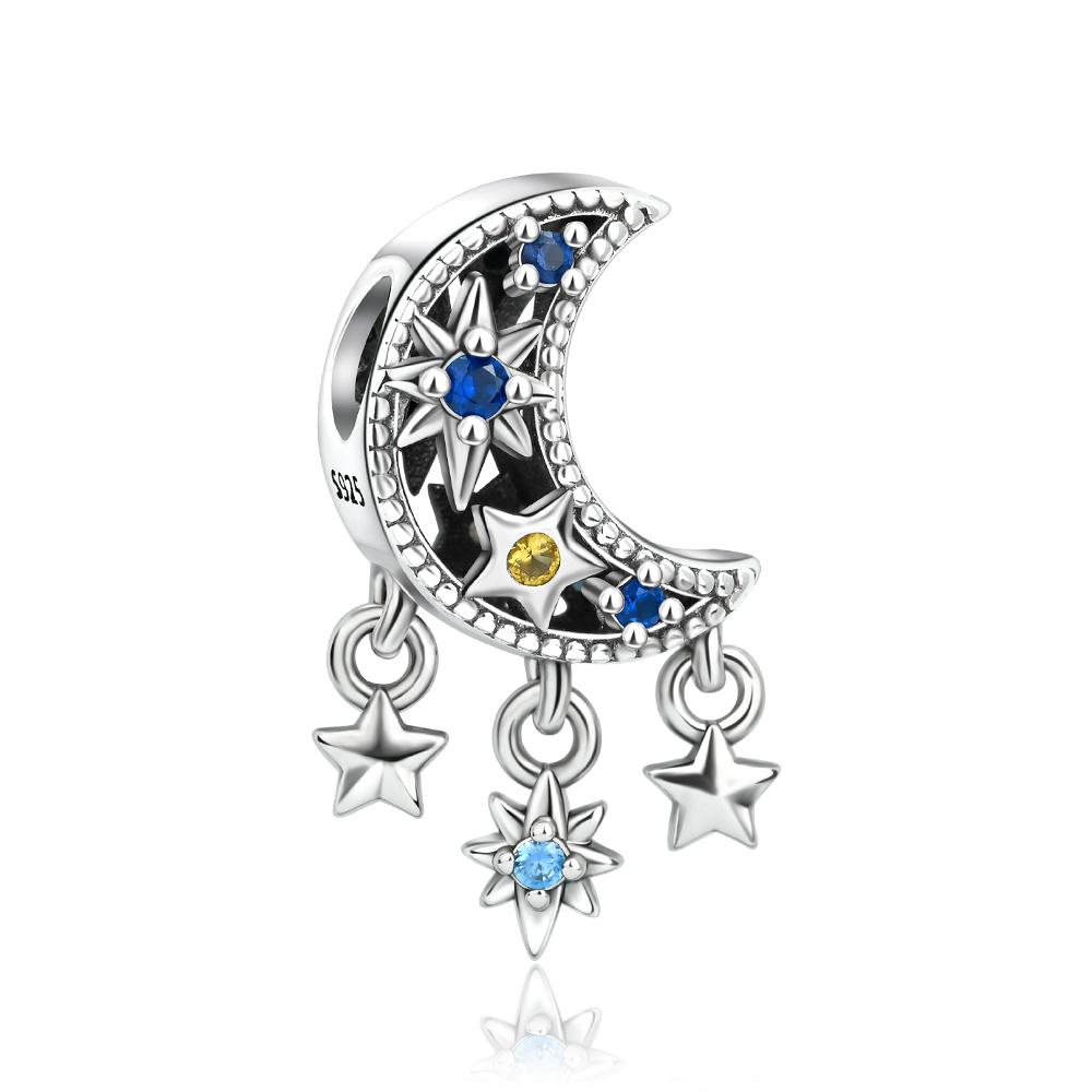 Authentic Copper Bule Heart Charm Bead Charms Castle Snowflake Bead Charms Compatible With Authentic Bracelets Necklaces for Women Do It Yourself Jewe